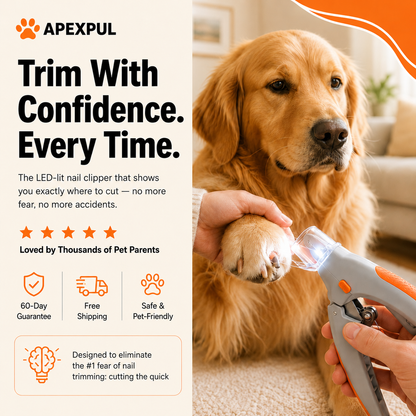 Apexpul™ MagniGlow LED Nail Clipper for Dogs & Cats