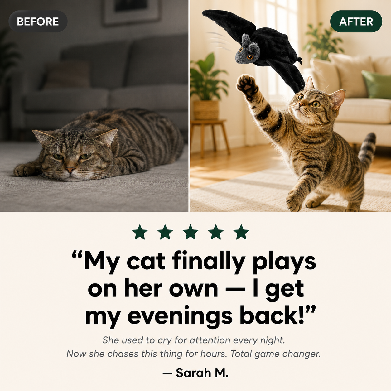 APEXPUL™ FlutterPal Interactive Cat Toy