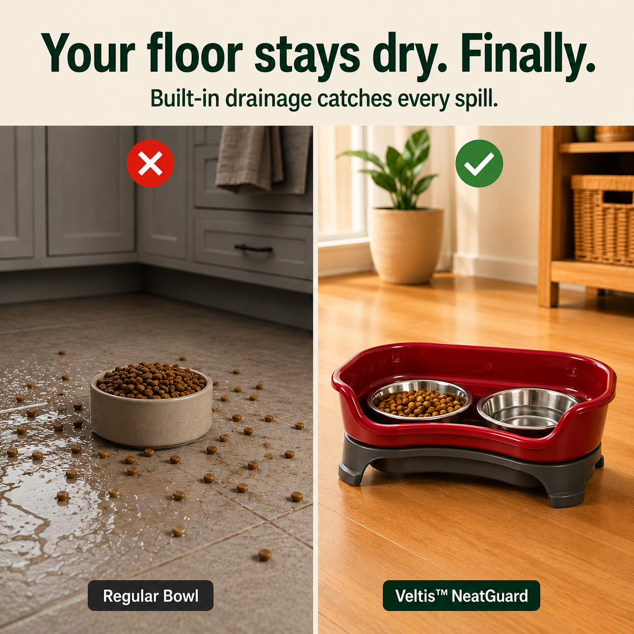 APEXPUL™ NeatGuard 2-in-1 Anti-Splash Pet Feeder