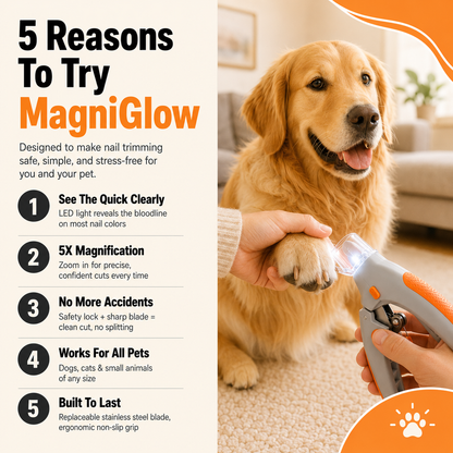 Apexpul™ MagniGlow LED Nail Clipper for Dogs & Cats