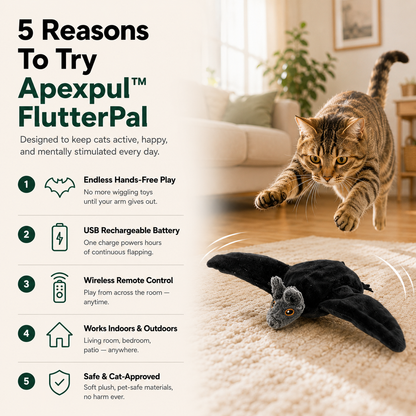 APEXPUL™ FlutterPal Interactive Cat Toy