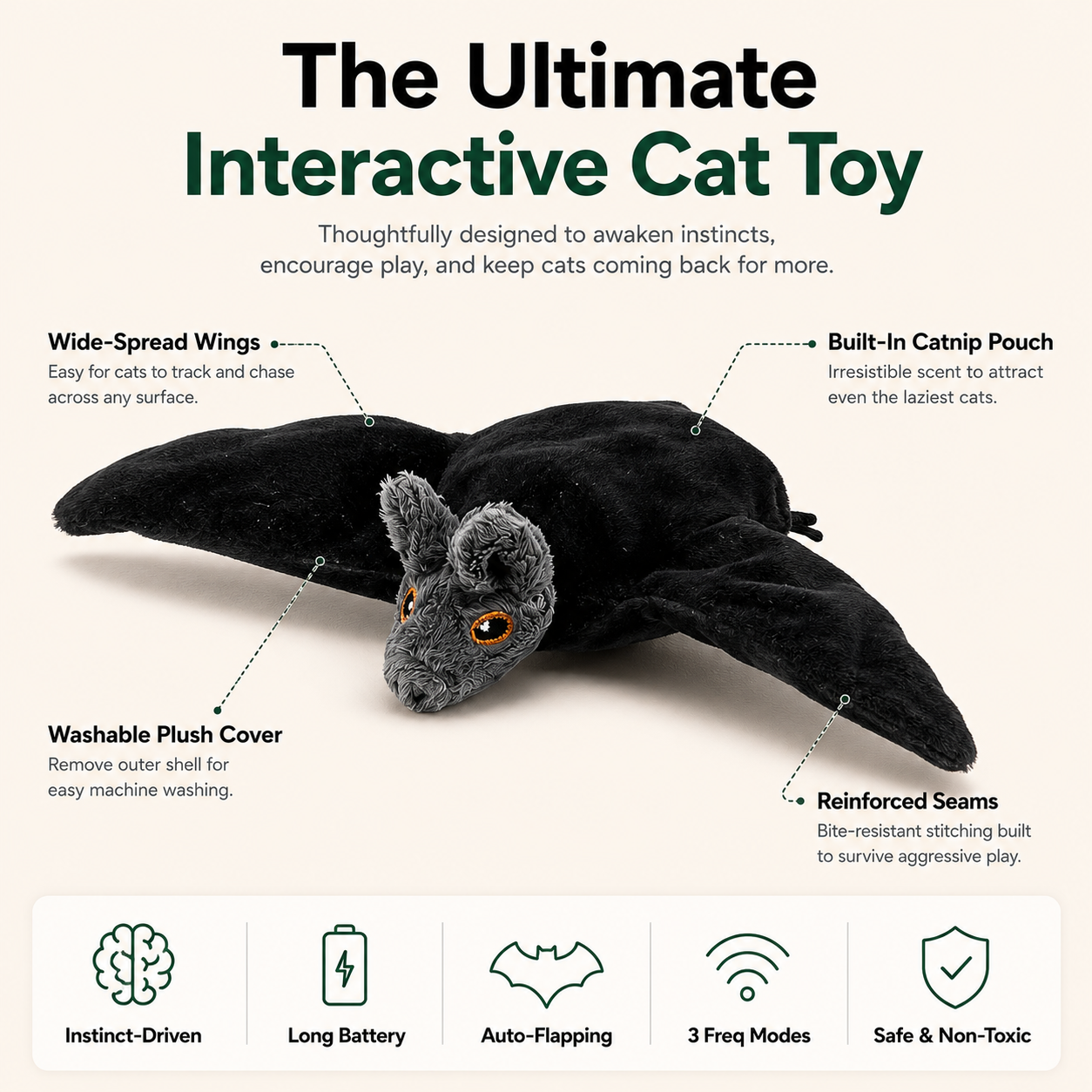 APEXPUL™ FlutterPal Interactive Cat Toy