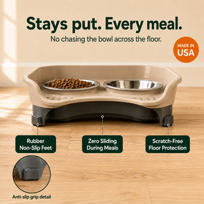 APEXPUL™ NeatGuard 2-in-1 Anti-Splash Pet Feeder