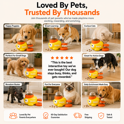 APEXPUL™ DuckGenius — 3-in-1 Treat Dispenser, Puzzle & Slow Feeder