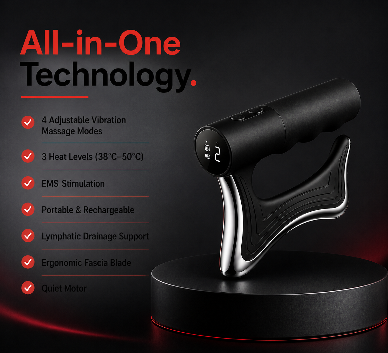 Apexpul™ Massage Tool — EMS + Vibration + Heat