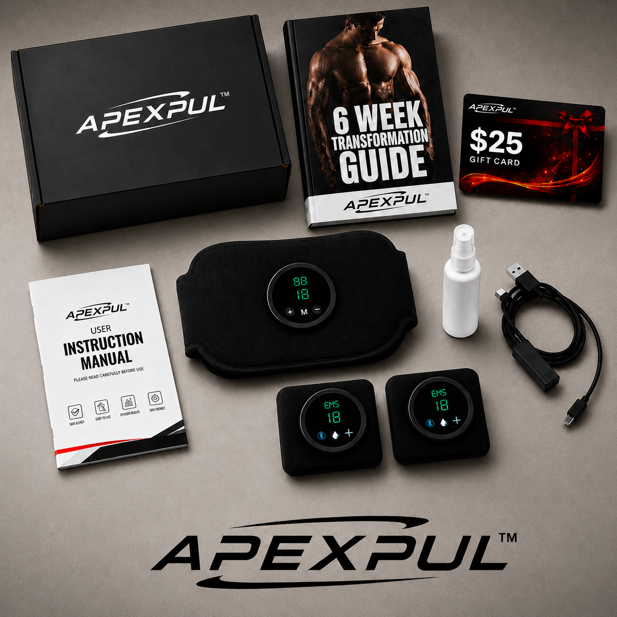 APEXPUL™ CoreForce Ultra — EMS Muscle Stimulator